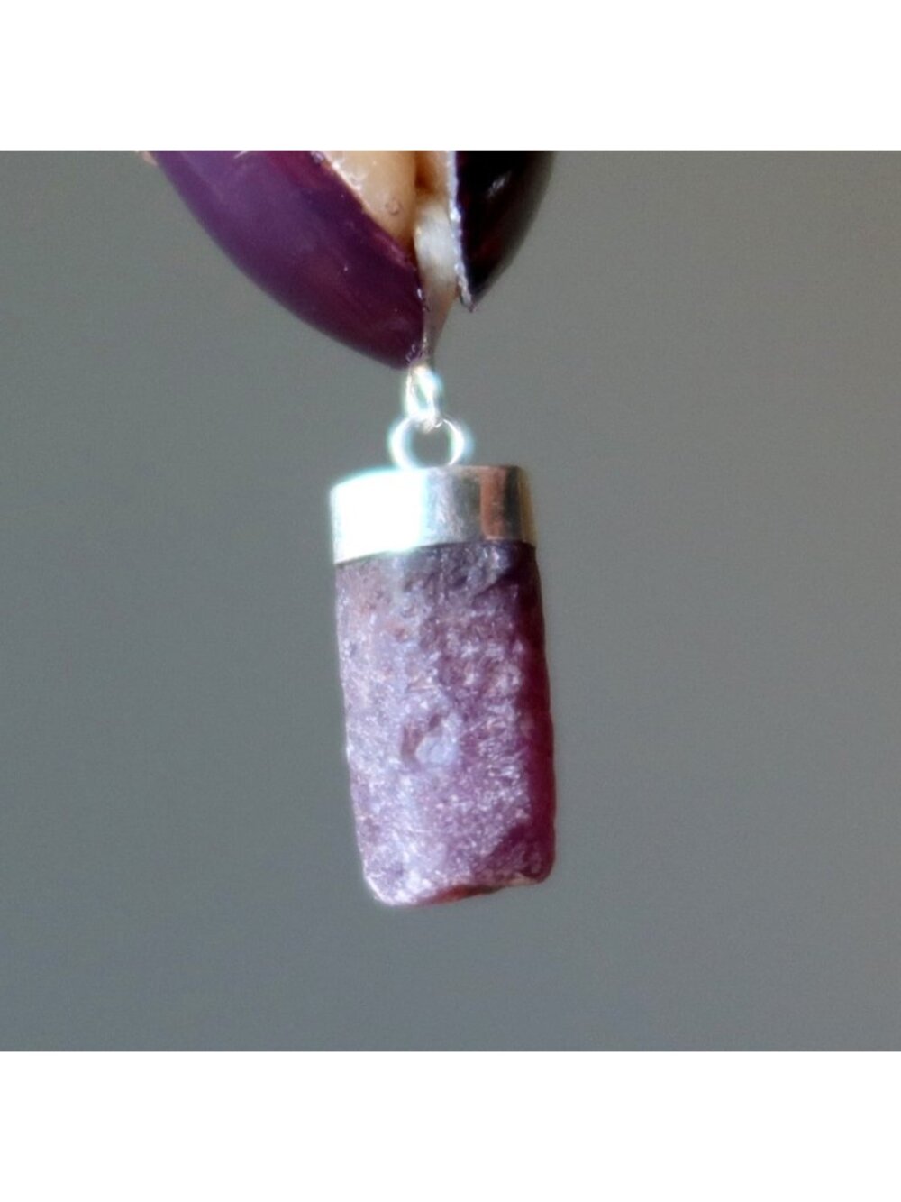 Red Ruby Pendant Real Raw Romance Gem Sterling Purple Natural Gemstone Charm
